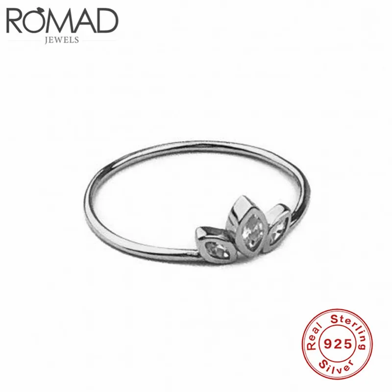 ROMAD винтажные изящные белые хрустальные короны кольца для женщин подарок простое обручальное кольцо конский глаз 925 Серебряные кольца, ювелирные изделия