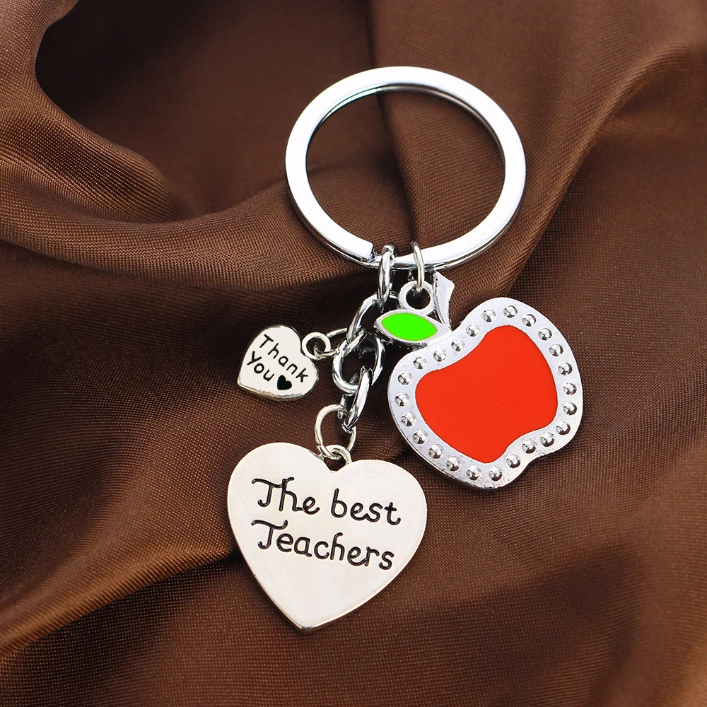 36 шт. лучшие учительские брелоки красное яблоко спасибо Подвеска Брелоки День Благодарения подарки на выпускной ювелирные изделия
