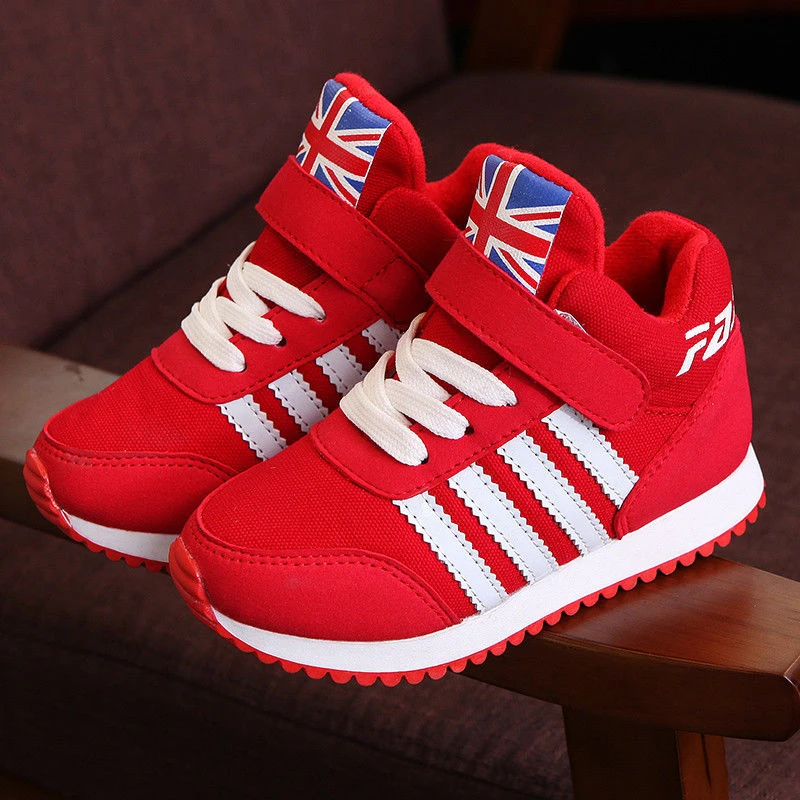 New Fashion Winter Children Breathable Soft Sneakers Girls Comfort Casual Shoes Boys Keep Warm Running Sports Tennis Shoes - Цвет: Арбузно-красный