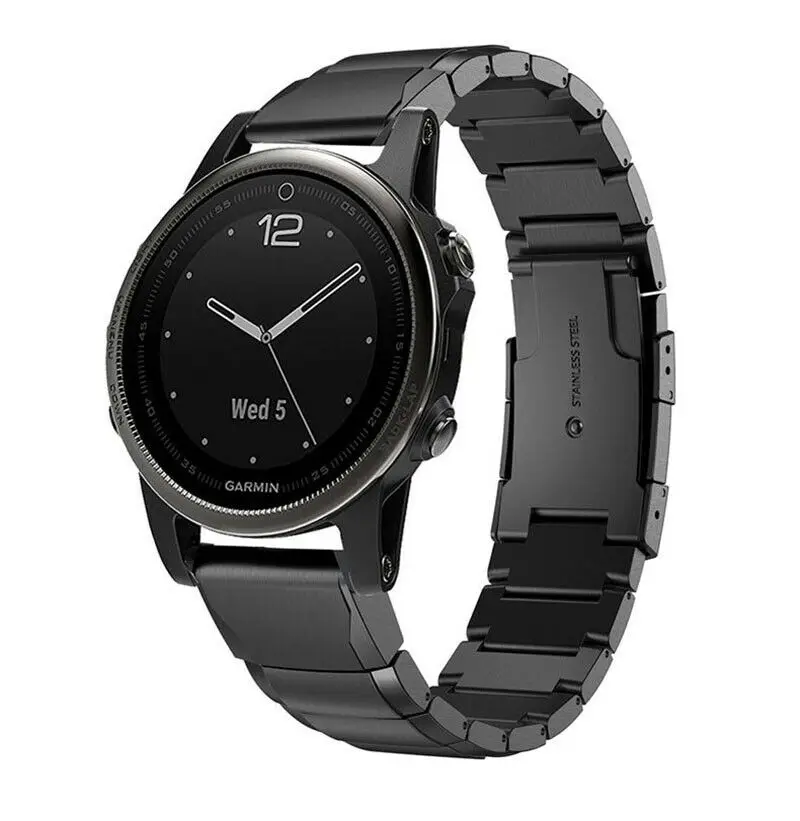 20 мм 22 мм 26 мм ремешок для Garmin Forerunner Fenix 5 5X 5S Plus сменный ремешок из нержавеющей стали