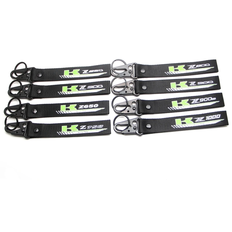 

For Kawasaki Z250 Z300 Z650 Z750 Z800 Z900 Z900RS Z1000 Motorcycle Car Key Chain Woven Key Ring Tag Label Chain