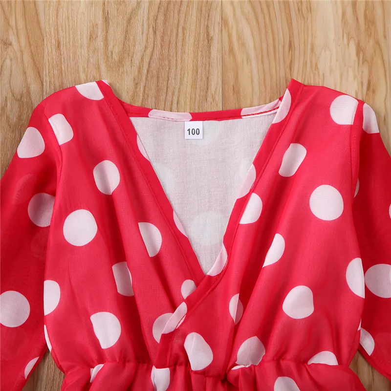 Детский комбинезон в горошек с длинным рукавом|Полукомбинезоны| |