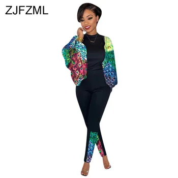 

Leopard Camouflage Print Two Piece Set Women Festival Clothes Long Lantern Sleeve Top And Fitness Pant Autumn Winter Club Outfit