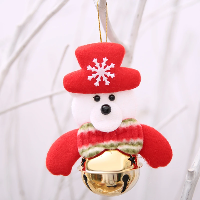 Новогодние рождественские украшения Рождественский подарок Санта Клаус Снеговик Дерево Игрушка Кукла висячие украшения для дома Рождество - Цвет: I4 Bear