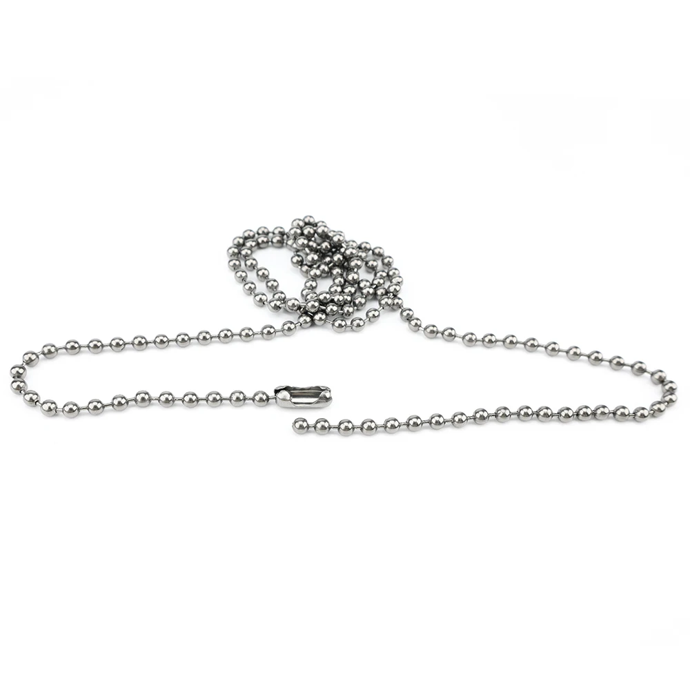65cm Titanium Bead Chain Outdoor Light Keyring EDC Accessories DIY Key Chain Pendant
