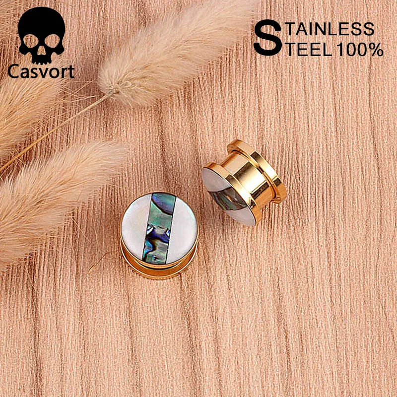 Casvort 2 шт. Новое поступление модные беруши тоннель ювелирные украшения для пирсинга расширители ушей пара