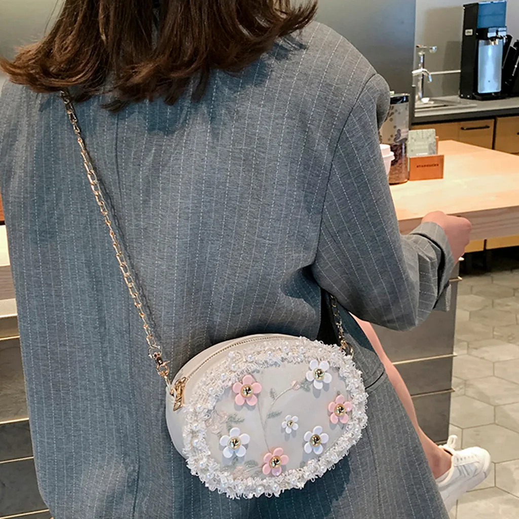 OCARDIAN сумка-мессенджер, модная женская однотонная сумка на плечо с цветочным узором и цепочкой, элегантная сумка-мессенджер