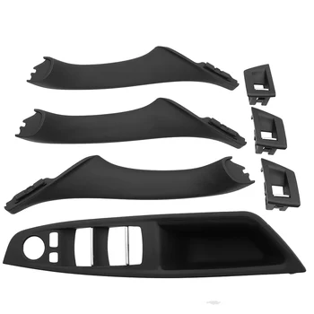 

LHD Car Interior Door Handle Inner Panel Pull Trim For BMW 5 series F10 F11 520 525 Red Wine Gray