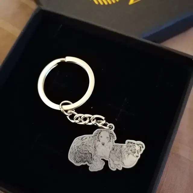 Lateefah Fashion Jewlery Photo Custom Dog  Pet Photo Pendant Keychain Pet Jewelry Gifts For Dogs Lovers Pet memorial Keychain