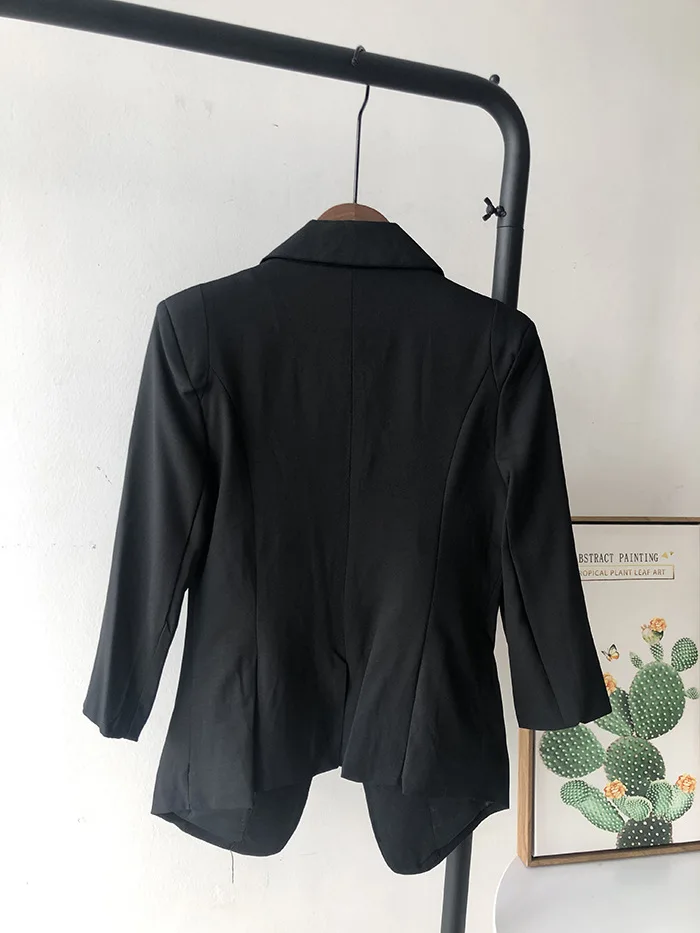 Wh37 костюм куртка Женский Корейский стиль Весна и Осень Slim Fit похудение длинный рукав повседневный элегантный костюм Короткое женское платье