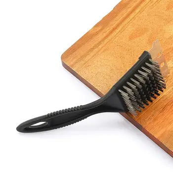 

Durable Metal BBQ Barbecue Grill Cleaning Brush Oven Scraper Steel Wire Cleaner Tool Lightweight Outdoor Barbecue Cleaning Tool