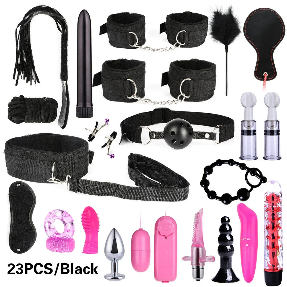Adult Sex Toys for Men Male Masturbator Sex Handcuffs Whip Mouth Gag Sex Anal Vibrator Bondage Set Sexy Lingerie Toys 2