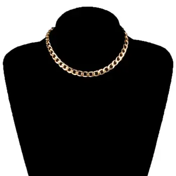 

Cross-border exaggerated European and American style neck chain simple chain clavicle necklace