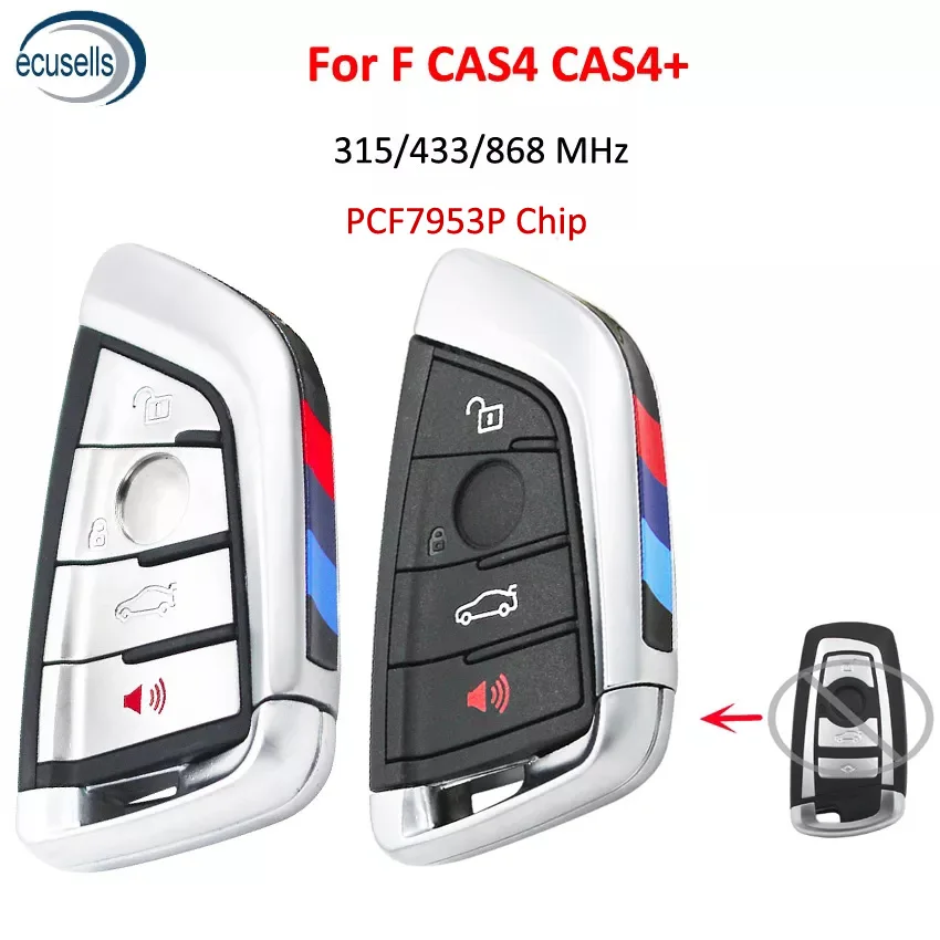 3+1/4 Buttons Smart Remote Car Key Fob 315/433/868 With PCF7953 Chip for BMW F CAS4 CAS4+ X5 X6 | Автомобили и мотоциклы