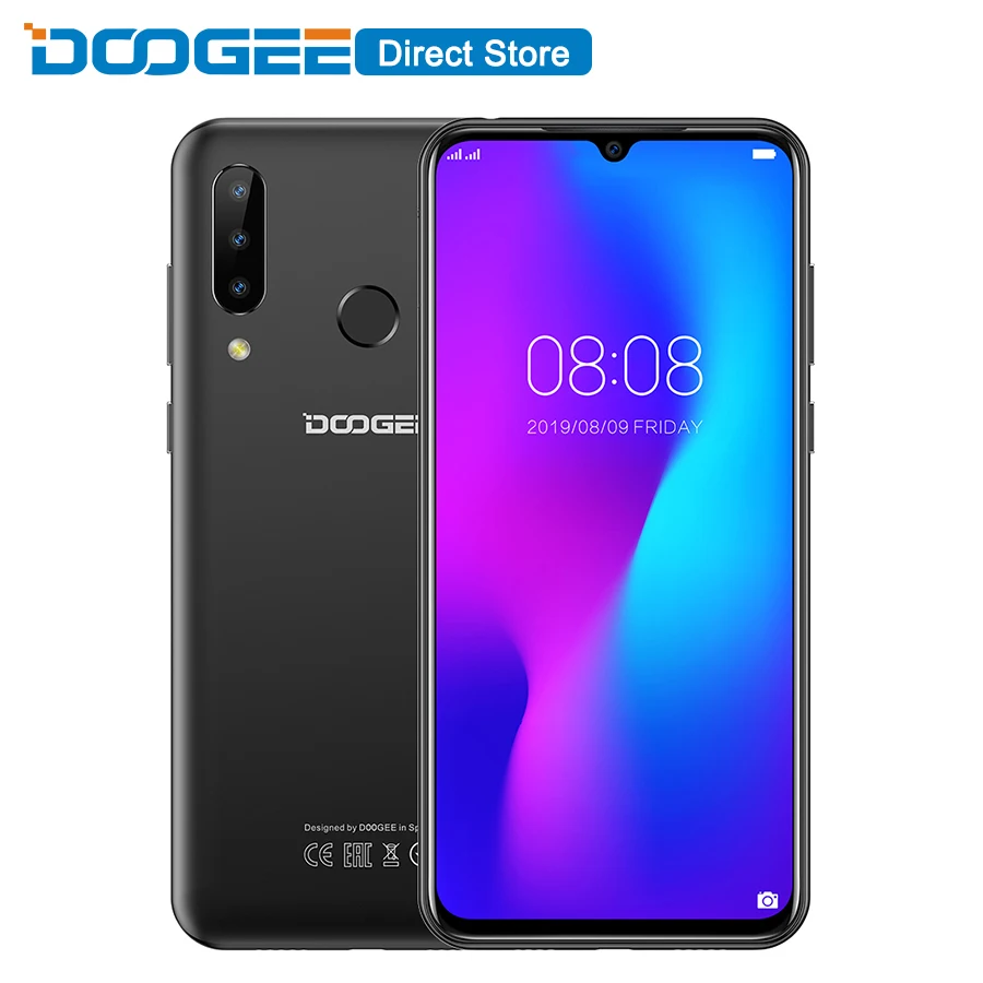 DOOGEE N20 новинка 2019 смартфон 6 3 дюймов FHD + дисплей 4350 мАч 4 Гб 64 ГБ четыре ядра 10 Вт