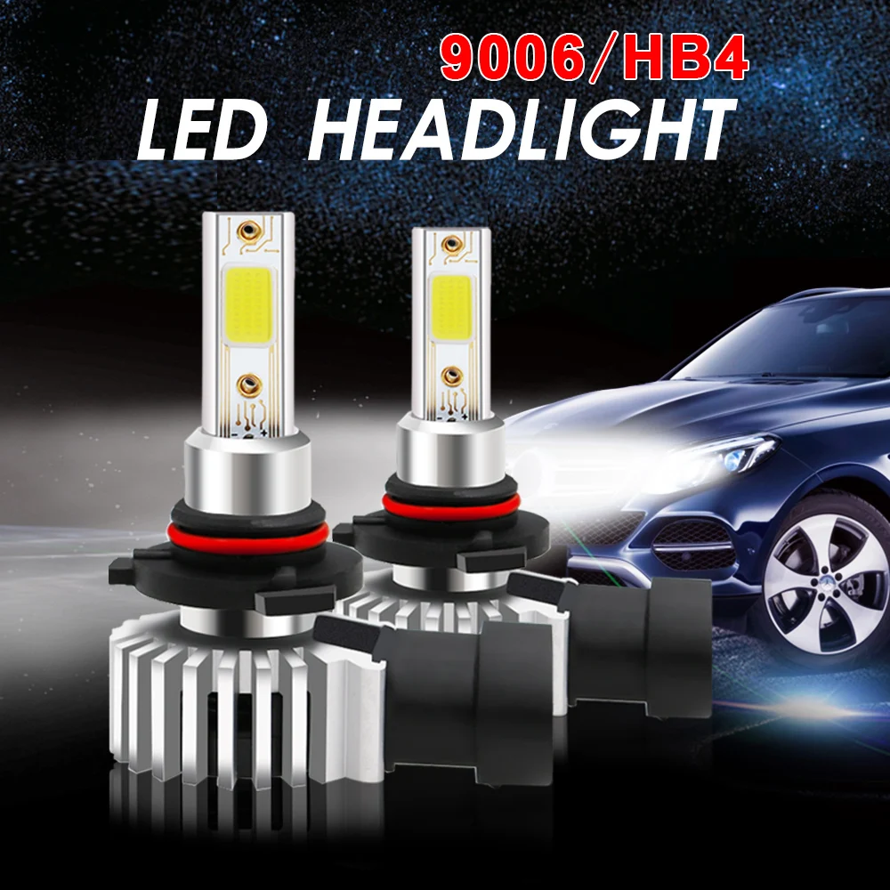 2 шт. 9006 HB4 Автомобильный светодиодный светильник на голову, противотуманный светильник, комплект ламп высокого качества 60 Вт 6000 лм к белый автомобильный головной светильник Светильник лампы