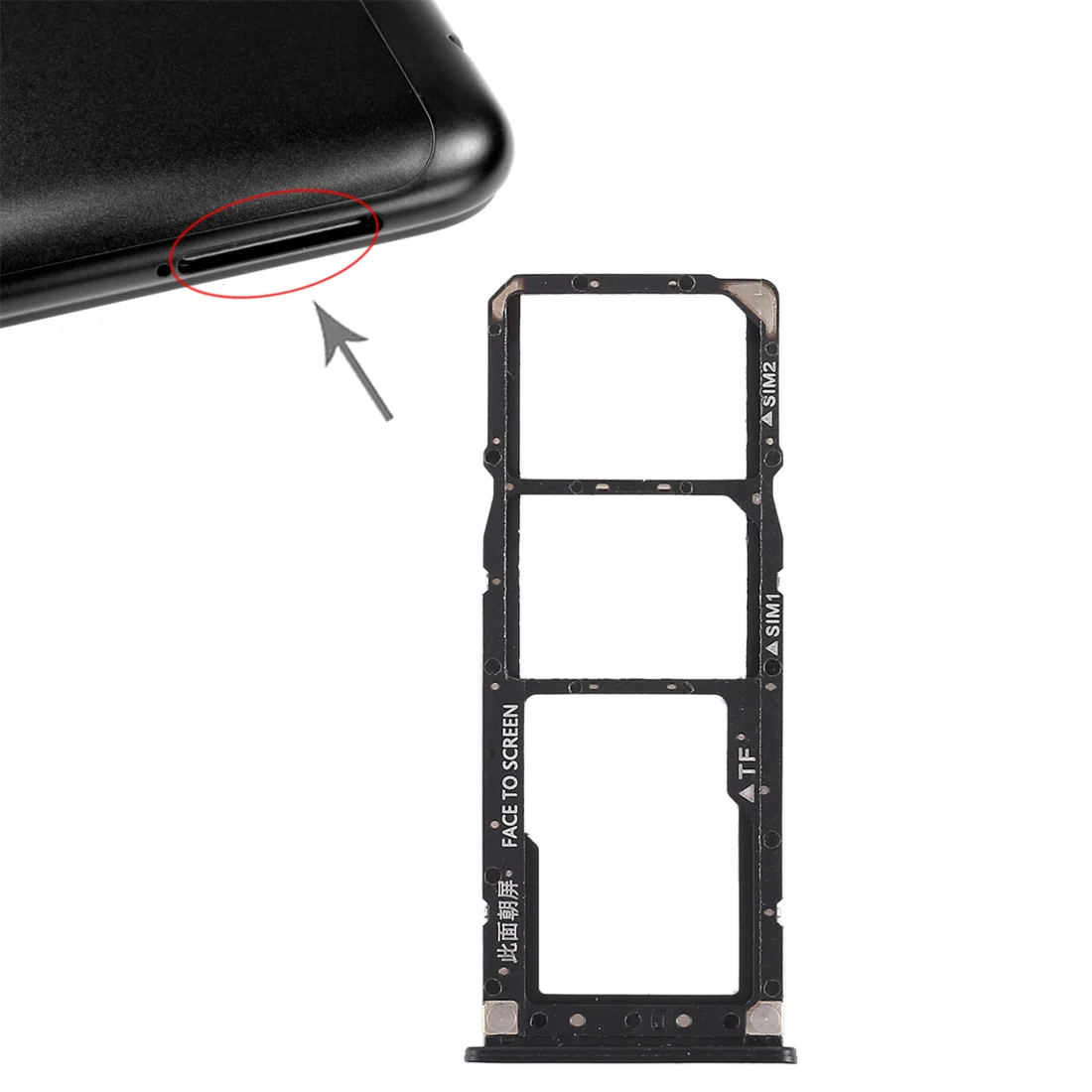 IPartsBuy две sim-карты лоток+ лоток для карт памяти Micro SD для Xiaomi Redmi 6 Pro