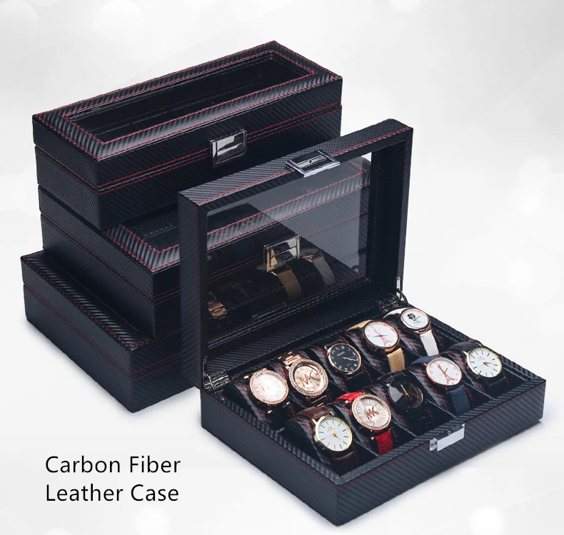 Europäischen Stil Uhr Boxen Fall 6/10/12 Slots Watch Lagerung Box Holz Uhr Veranstalter Mode Uhr Geschenk Box Männer Armbanduhr box – Detail 7