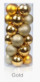 gold 24 шт./компл. 6 см Елочное украшение шар висит безделушка Xmas Цвет мяч Блестящий безделушка шар украшение для домашней вечеринки декор - Цвет: gold