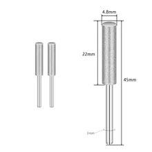 Affûteuse de scie à chaîne en diamant, outils d'affûtage de forets de scie à chaîne cylindrique 4mm 4.8mm 5.5mm 2 pièces