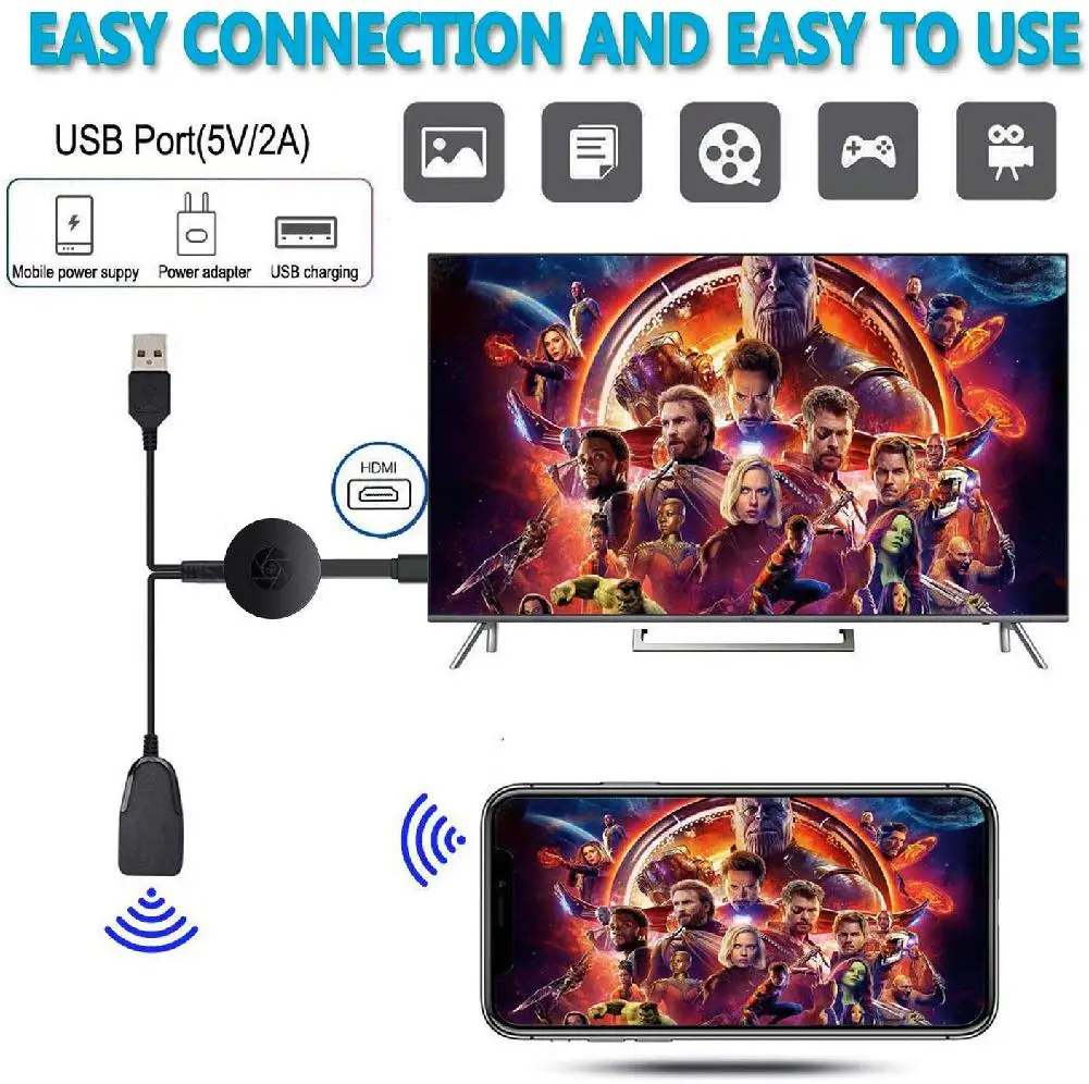 DishyKooker Android/IOS беспроводной HDMI дисплей донгл HD Мобильный ТВ проекция видео передача
