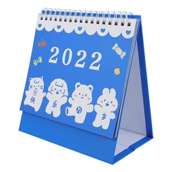 Mini calendrier Portable 2022, 1 pièce, Style ours, pour le bureau et la maison 