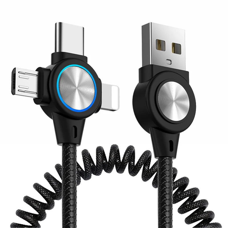 3 в 1 USB кабель для iPhone Xs Max Xr X 8 7 6 6s 5 5S SE Charing Зарядное устройство USB C Micro USB кабель для samsung Xiaomi Android телефон
