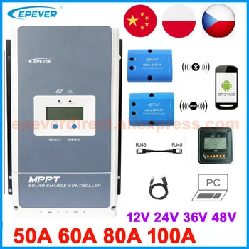 EPEVER Tracer, Controlador de carga Solar MPPT 100A 80A 60A 50A, 200V entrada paneles 5420AN 6420AN 8420AN 10420AN , y 150V entrada 5415AN 6415AN 8415AN 10415AN 1