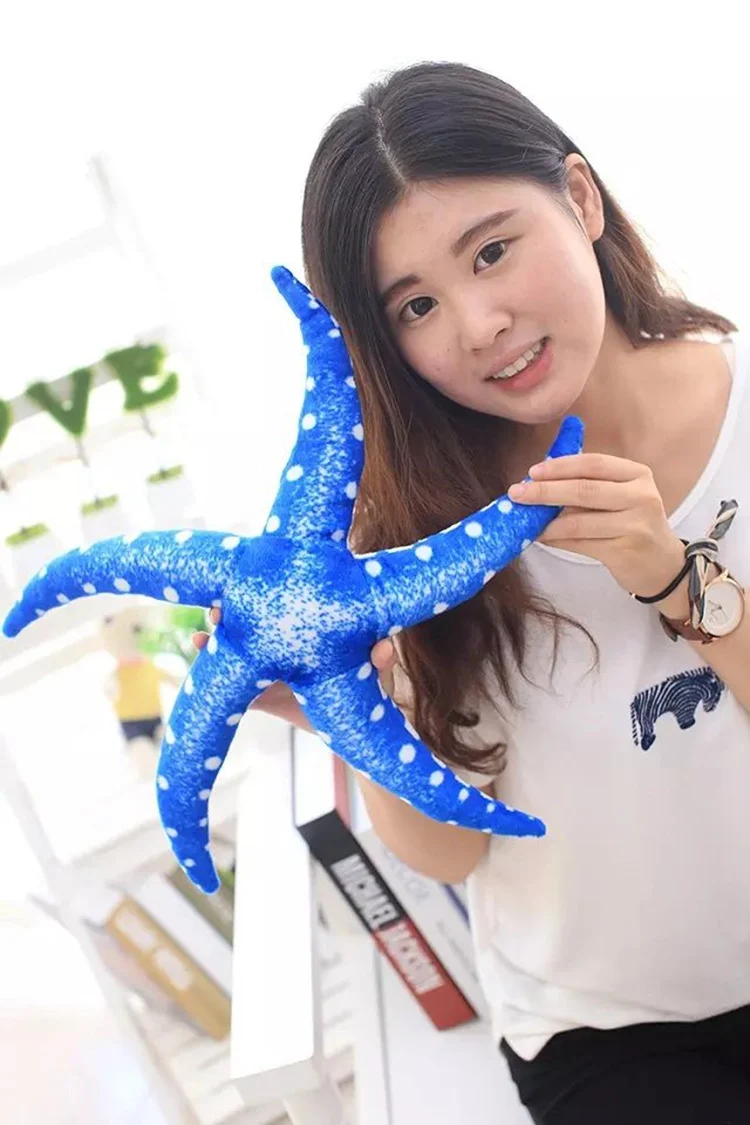42 см креативная 3D имитация Морская звезда жизнь море плюшевая игрушка кукла морская подушка в форме звезды диванные подушки кровать украшение автомобиля подарки
