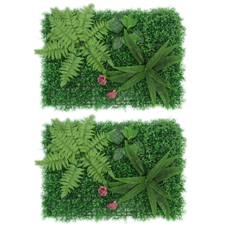2 шт искусственные зеленые горшечные растения газоны ковер из искусственной травы настенная панель домашний сад стены Ландшафтный миниатюрный газон фон
