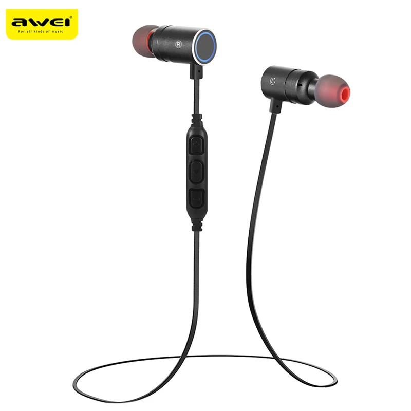 

AWEI AK8 Waterproof wireless earphones Magic Magnet Attraction Sports Earphones with Microphone Noise Cancelling For Phone 2019