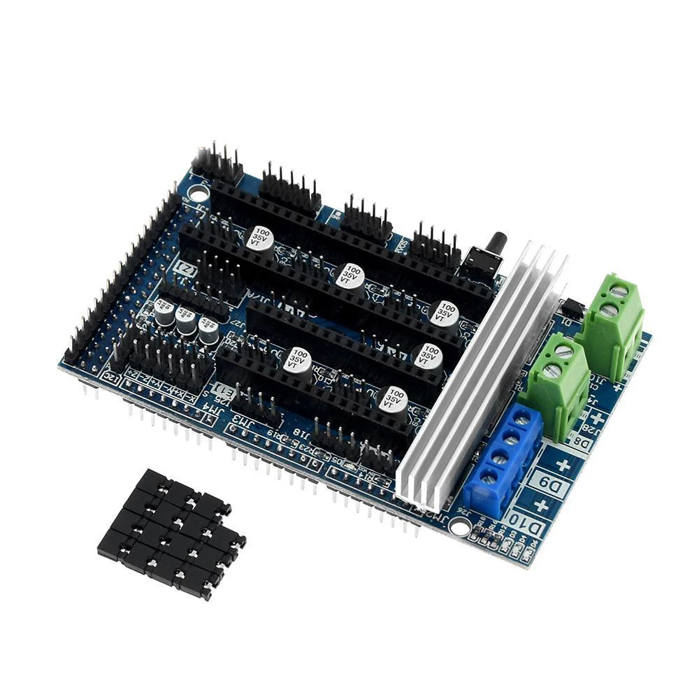 Reprap Mendel Ramps 1,4 Плата управления расширения панель с радиатором обновления Ramps 1,4 Ramps 1,5 Для arduino части 3d принтера