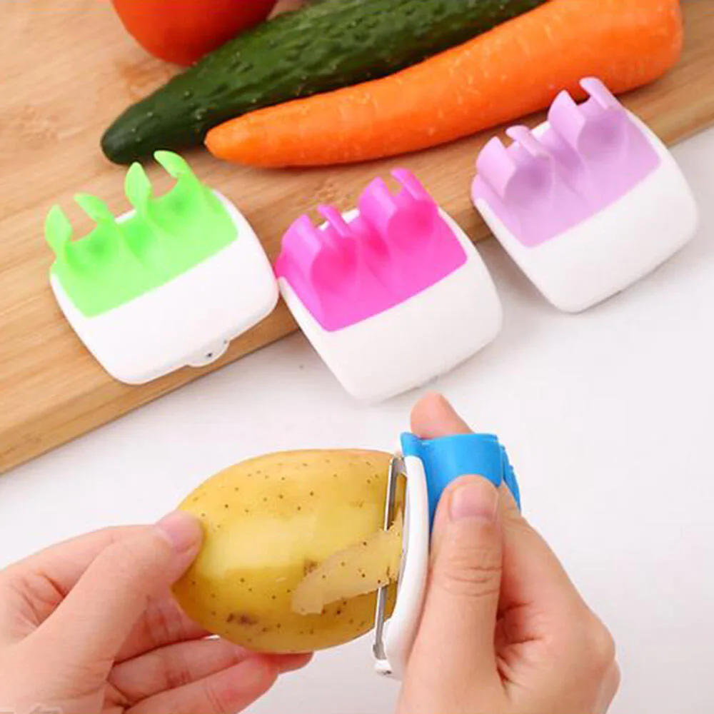 New 1 Creative Finger Held Palm Peeler Easy Hold Kitchen Gadgets Vegetable Fruit Slicer Peeler Durable Kitchen Accessories