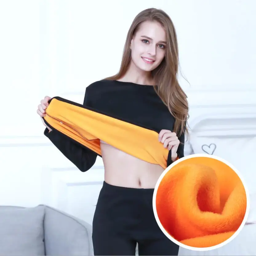 thermal bodysuit Зимнее термобелье с длинным рукавом Ropa Termica плюс бархатная Толстая термо Одежда Нижнее белье костюм Мужская теплая одежда Heattech Топ - Цвет: thermal bodysuit