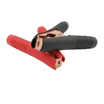 

2PCS Red+Black Hot Car Battery Clip Connectors Insulated Crocodiles Clamps 100A Alligator Clips Terminals Electrical Connection