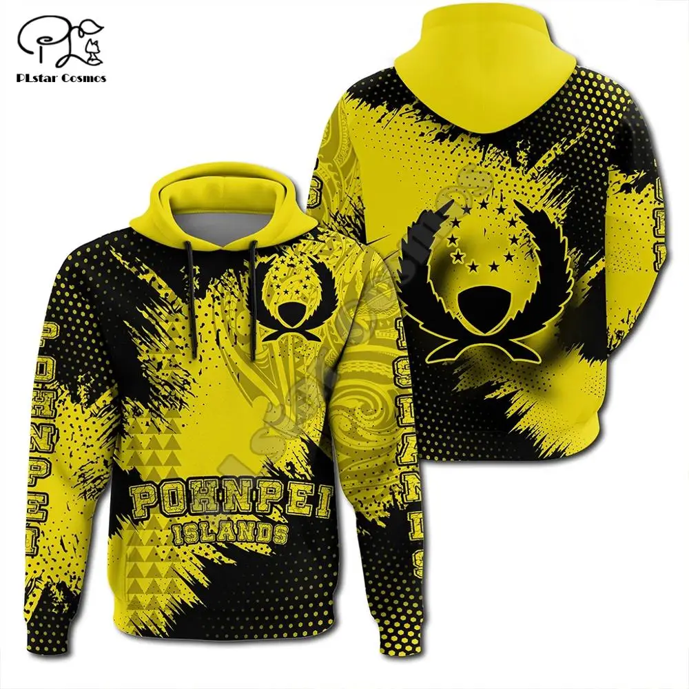 NewFashion Island Country Flag Pohnpei Polynesian Culture Retro Tattoo Tracksuit Men/Women Pullover Harajuku 3DPrint Hoodies A35