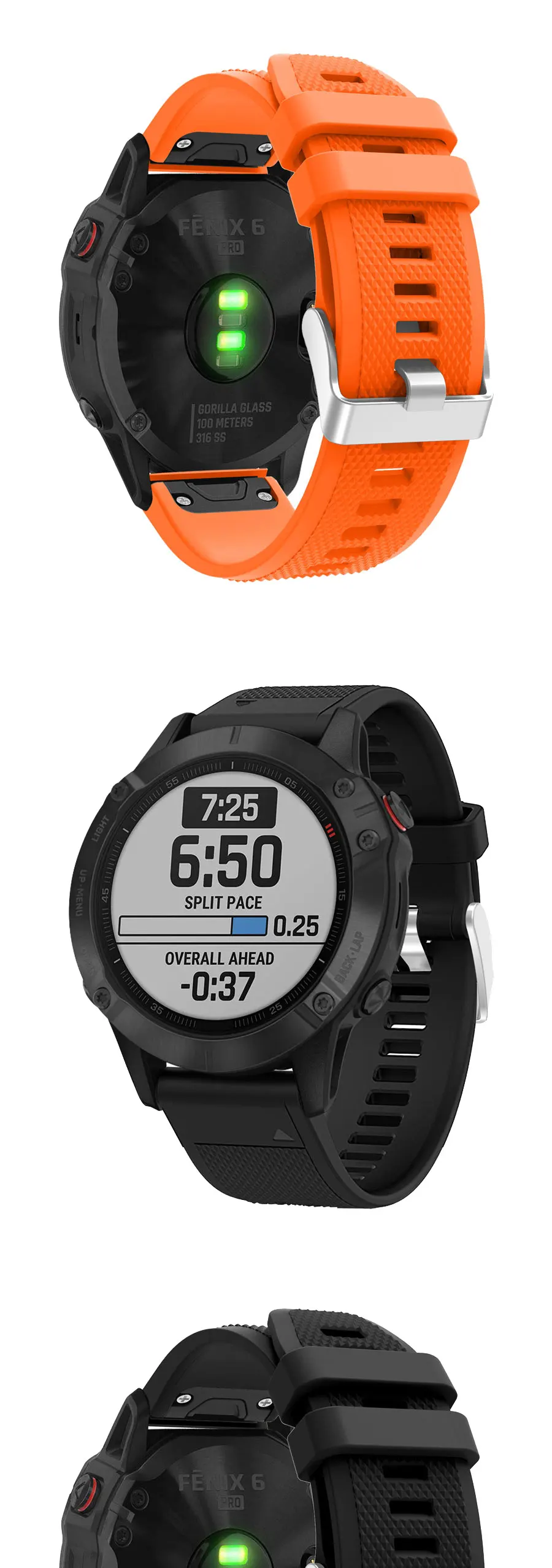 Силиконовые ремни Easy Fit 26 22 20 мм для Garmin Fenix 6X6 S 6 5X5 5S Plus 3 3HR Forerunner 935 S60 ремешок для часов Смарт-часы