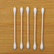 Cleaning Sterile Wooden Handle Applicator Q Tip Ear Nose Tool Makeup Remover Eyelash Cotton Swab Cosmetic Double Head Disposable