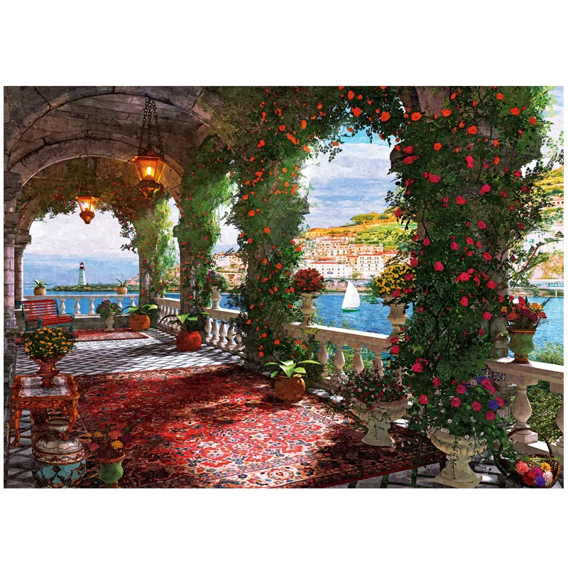 Rose Corridor 1000 шт. Развивающие головоломки игрушки пейзаж космические звезды развивающая головоломка, Игрушка Дети/взрослые подарок на Рождество День рождения - Цвет: Rose Corridor