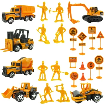 

24PCS Mini Alloy Engineering Car Tractor Toy Dump Truck Model Classic Toy Cars for Children Set Gift Toys