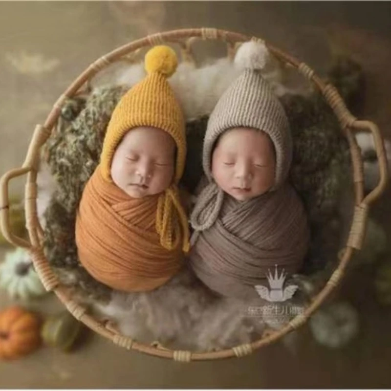 

Милые шапки с ушками для новорожденных, реквизит для фотосъемки, шапочка с меховым помпоном, аксессуары для фотосъемки, студийные съемки, детский подарок