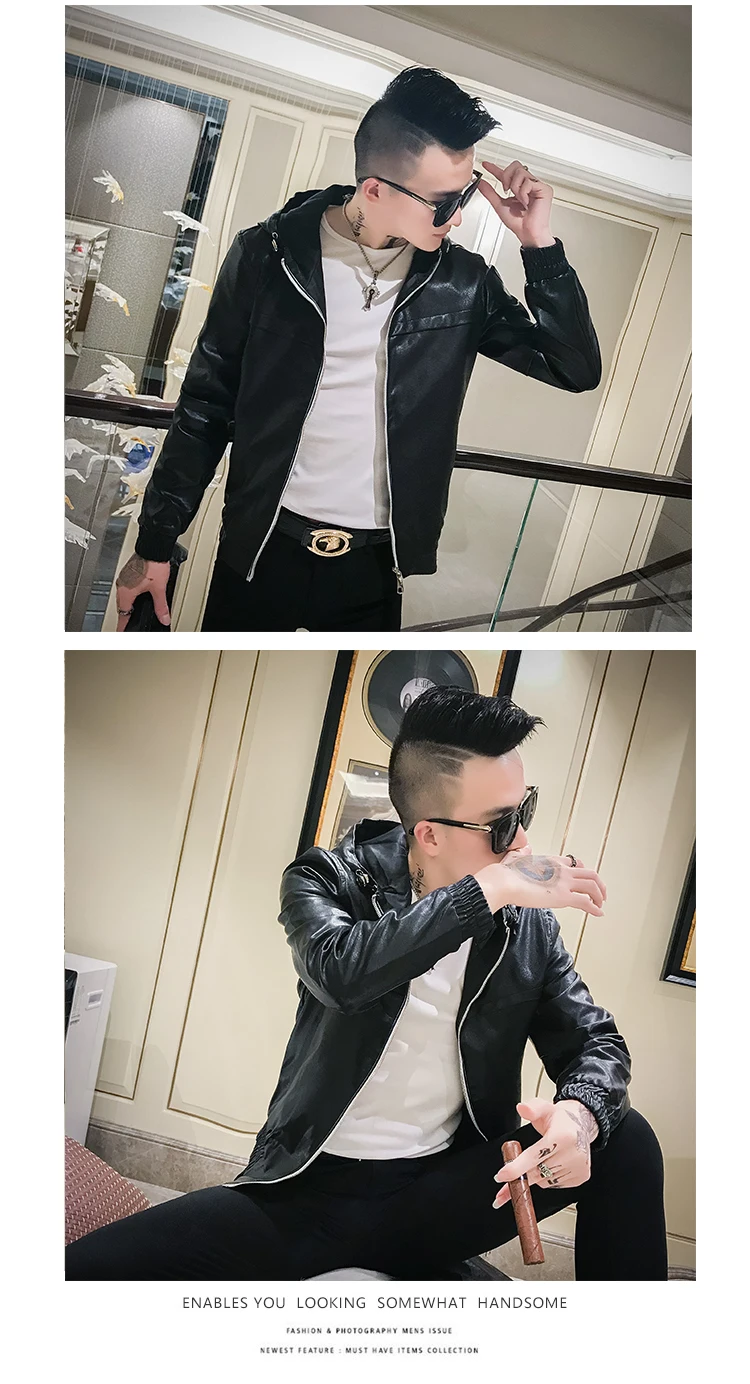 Veste Moto Homme Casaca De Cuero Hombre Cortas черные куртки мужская кожаная куртка-бомбер мужская кожаная куртка с капюшоном Мужские