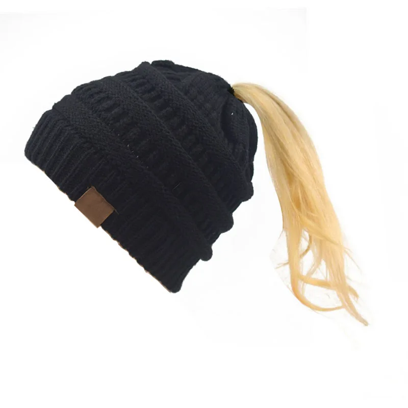 

2019 Fashion Beanie Winter Caps For Women Knitted Hat Solid Color Warm Hats for Girls Autumn Ladies Casual Cap Skullies Beanies
