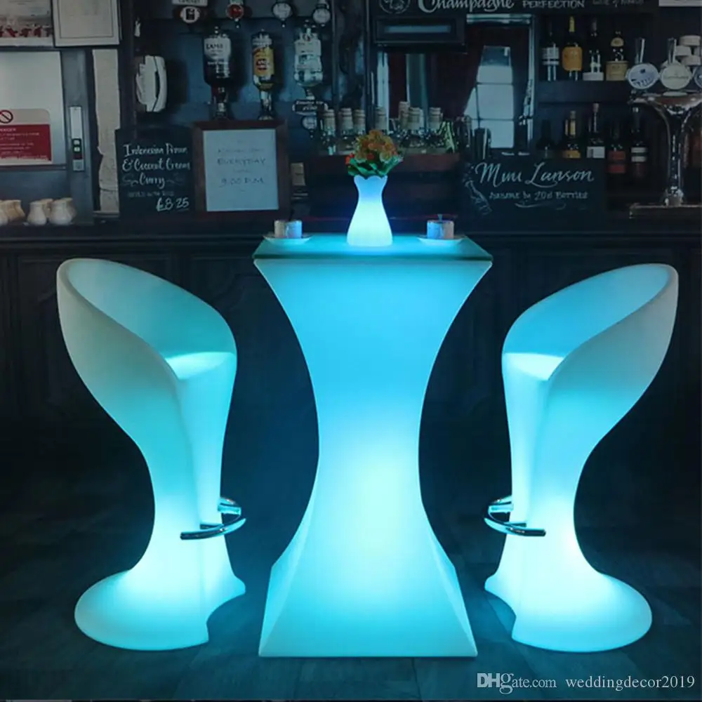 110CM Tall Rechargeable LED cocktail table high end table growing Commercial Furniture Event Party decorations supplies
