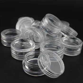 

2Pcs Mini Empty Cosmetic Jar Pots Tool Skin Cream Contain Refillable B ottles E ye Cream Contain Box Massage