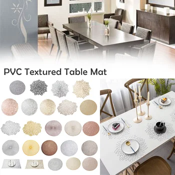 

Round Coaster Insulation Table Mats Pads Plastic Table Placemat Non-slip Mats Coffee Tea Place Mats Home Kitchen Decoration