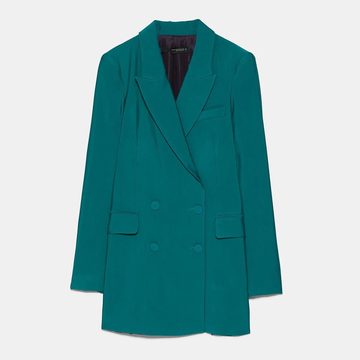 ZA Vintage Casual Green Blazers Women Autumn Clothing Double Breasted Elegant Office Lady Suit Coat Female Fall Clothing - Цвет: 01