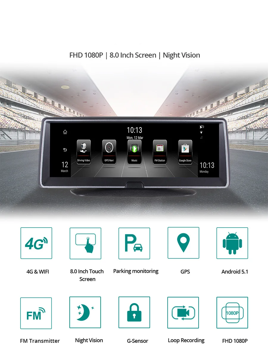 Автомобильный регистратор 8 дюймов, автомобильная dvr камера, Android 4G DVR, gps навигатор, Автомобильный регистратор ADAS, 1080 P, HD видеорегистратор, камера заднего вида с ночным видением