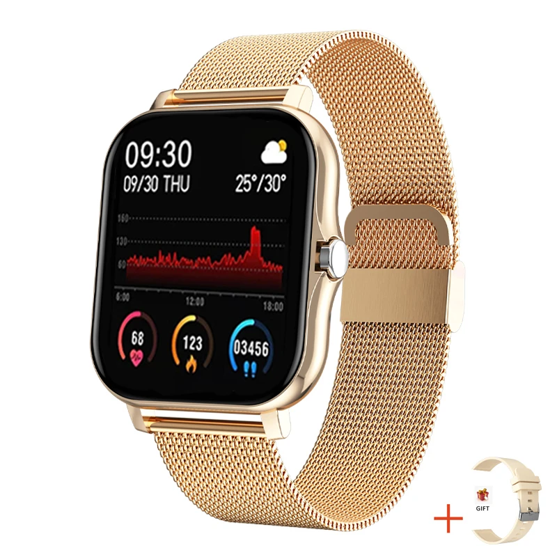 2022 New Men Smart Watch Women 1.69" Full Touch Bluetooth Call Fitness Tracker Heart Rate Monitor Blood Pressure Smart Bracelet 