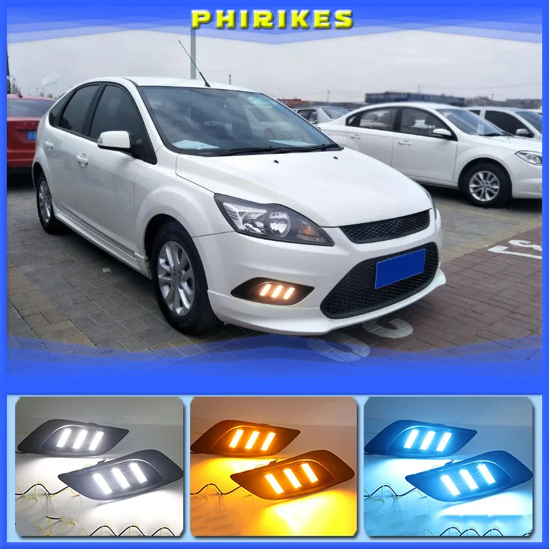 

2 шт./комплект, водонепроницаемые светодиодные дневные ходовые огни для Ford Focus Sedan 2009-2013